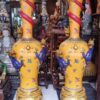 Đôi lọ lục bình đồng pháp lam